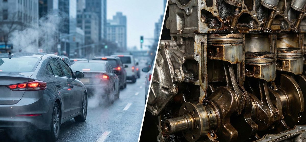 Дали честото кратко возење го oштетува моторот?